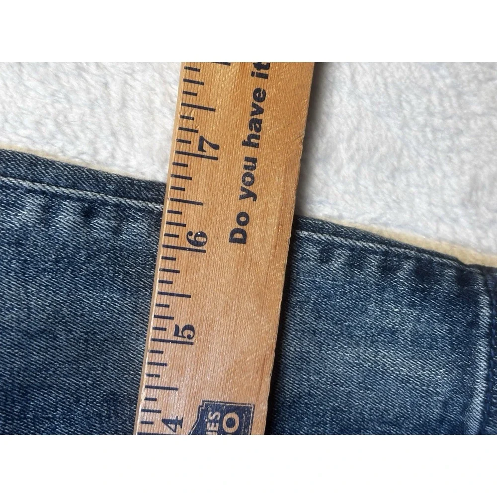 True Religion Men's Rocco Relaxed Skinny Jeans Size 32 Moto Ribbed Biker Hip hop